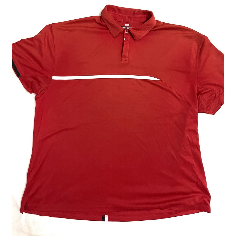 Callaway Opti Dri Work Sport Golf Polo - 3XL  Red With A Stripe